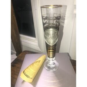 Operation Iraqi Freedom Tall Pilsner Glass Ltd Edition Medallion and Certificate